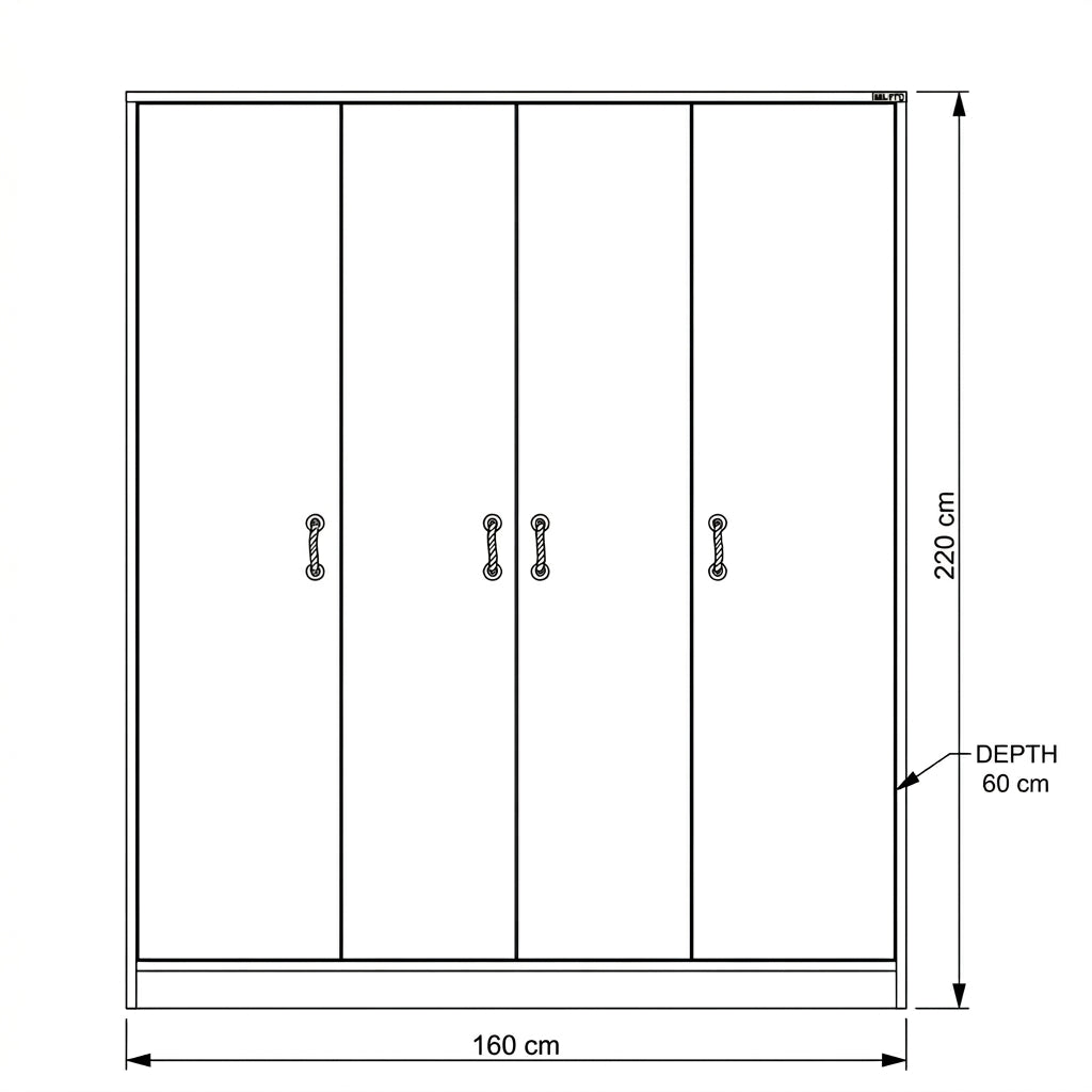 دولاب غرفة نيس 160 سم – Ness Bedroom Wardrobe 160 cm