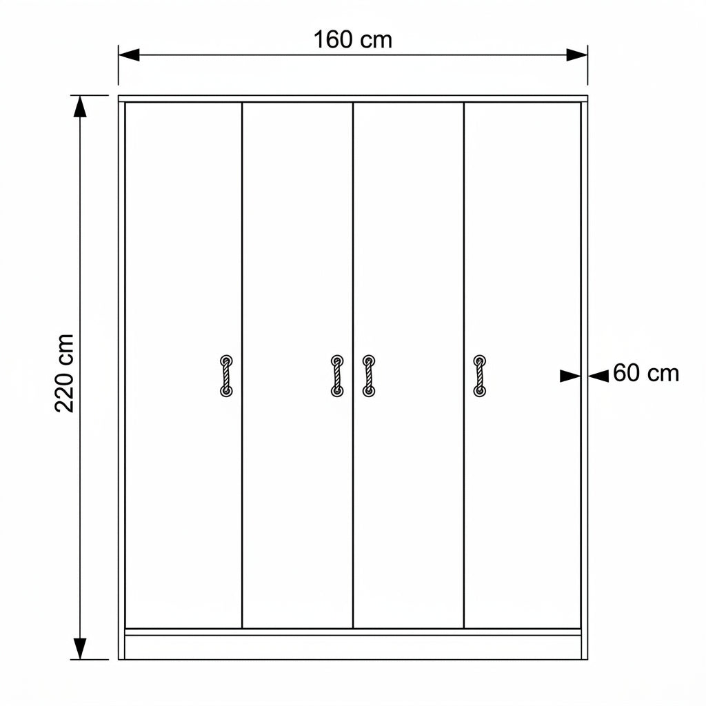 دولاب غرفة نيس 160 سم – Ness Bedroom Wardrobe 160 cm