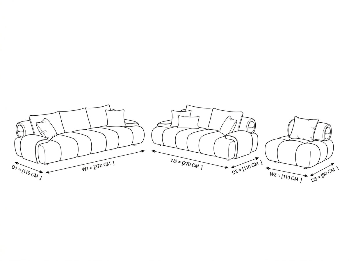 New Castle Sofa Set