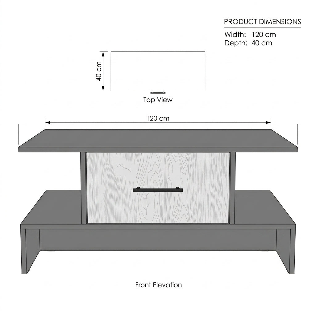 ترابيزة تليفزيون جلاكسى 120 سم - Galaxy TV stand