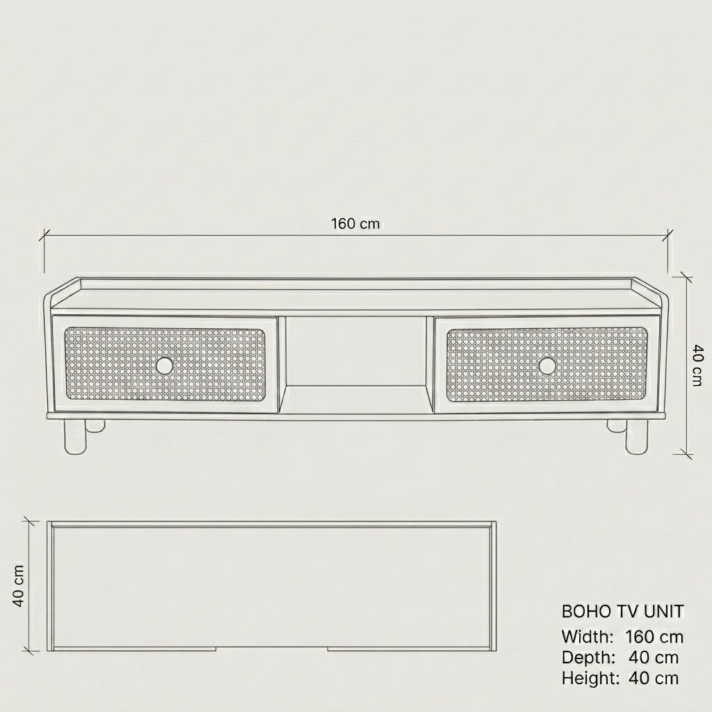 ترابيزة تليفزيون بوهو – TV BOHO