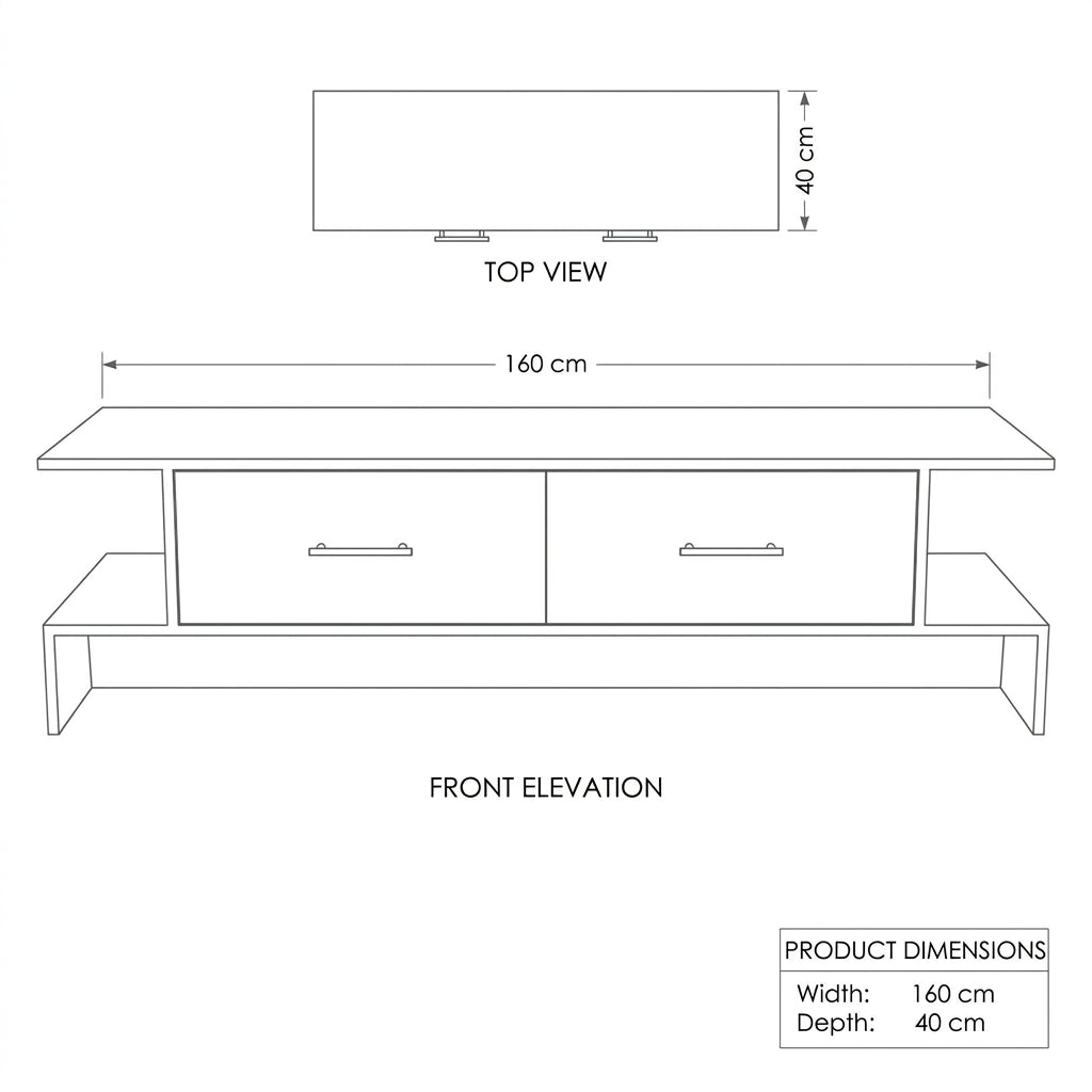 ترابيزة تليفزيون جلاكسى 160 سم - Galaxy TV stand