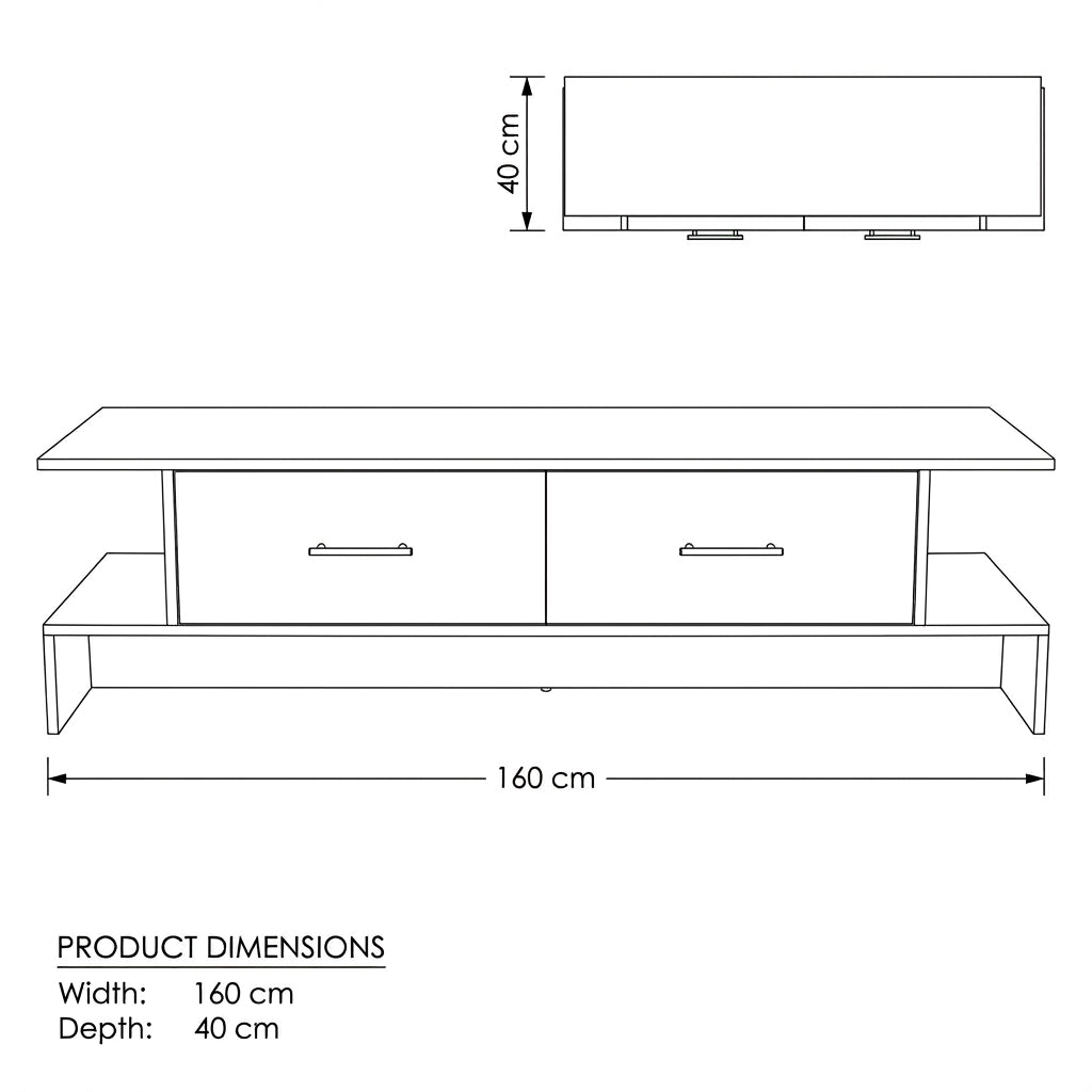 ترابيزة تليفزيون جلاكسى 160 سم - Galaxy TV stand