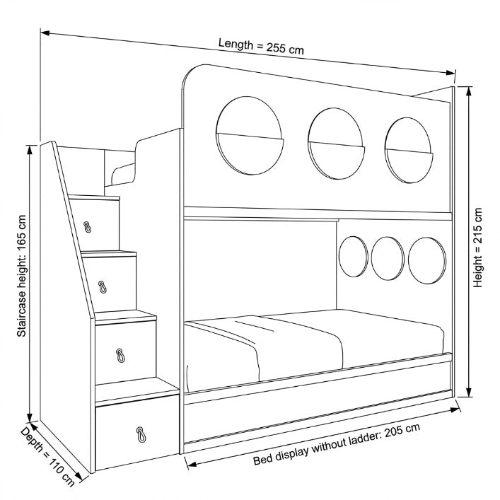 سرير اطفالى دورين نيس - Kids Bunk Bed NESS