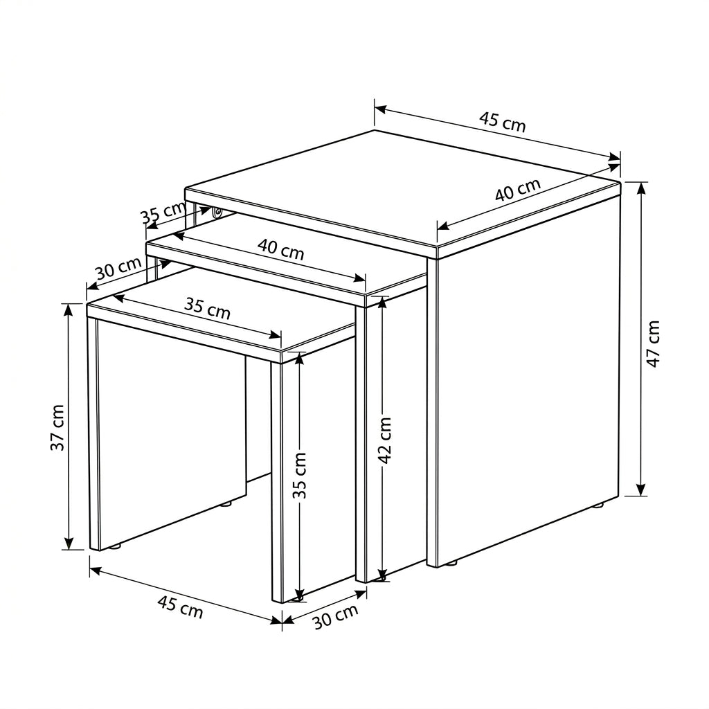 ST 3002 Side Table Set of 3