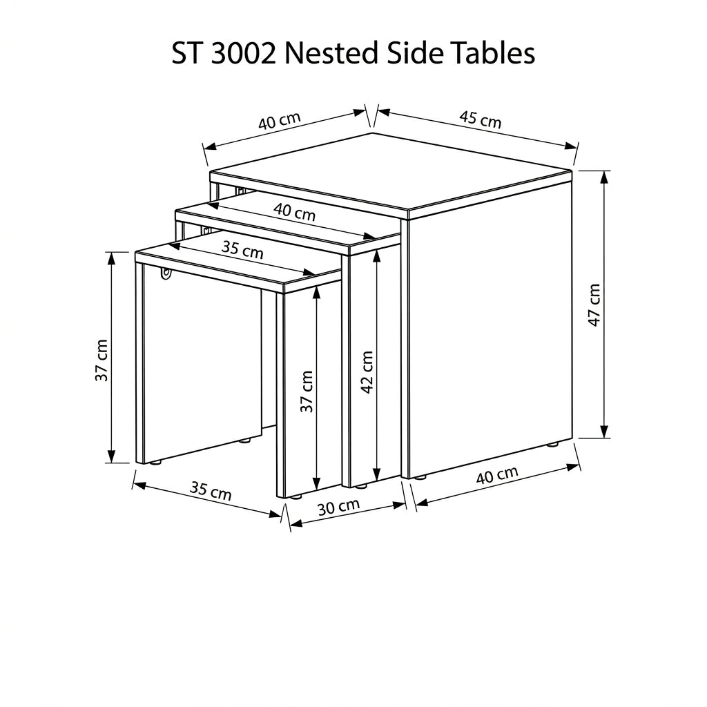 ST 3002 Side Table Set of 3