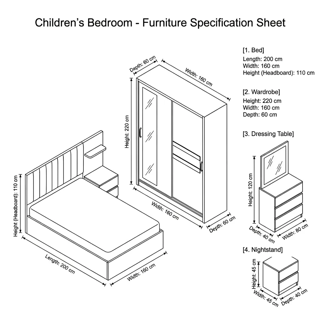 غرفه نوم شبابي اسيل - Aseel